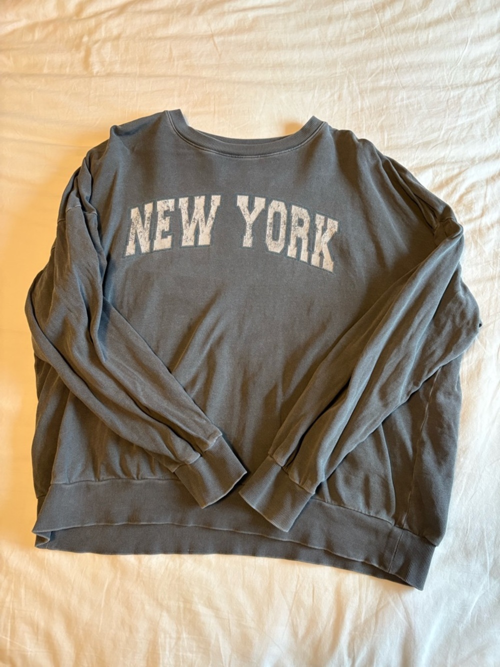 Z Supply New York Sweatshirt Oversized Vintage Wash Crewneck